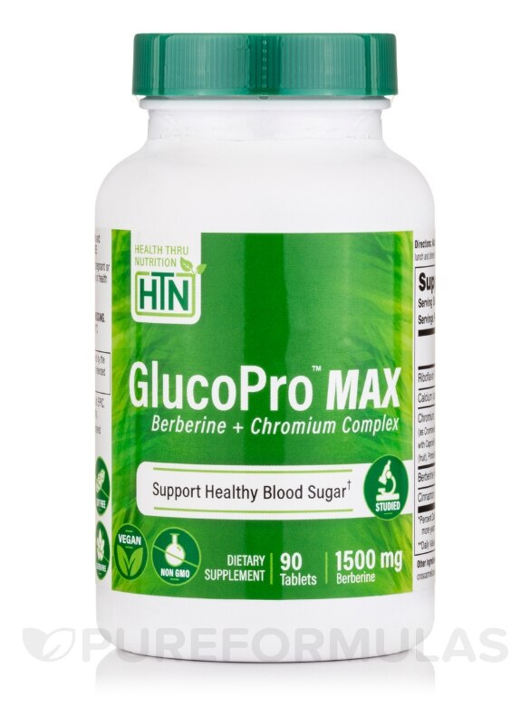 GlucoPro™ MAX - Berberine + Chromium Complex - 90 Tablets