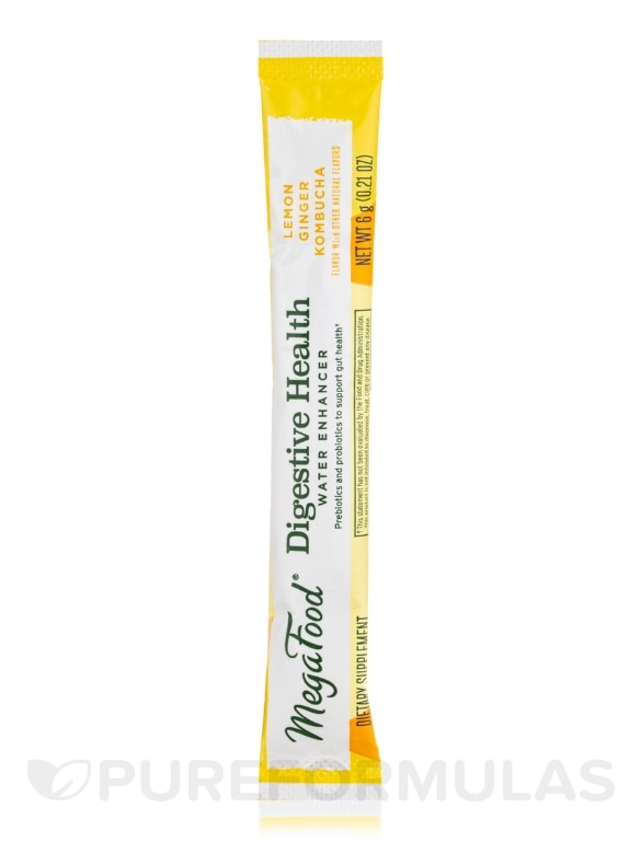 Digestive Health Water Enhancer: Lemon Ginger - 10 Packets - Alternate View 2