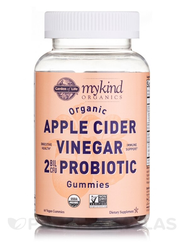 myKind Organics Apple Cider Vinegar Probiotic Gummies - 60 Vegan Gummies