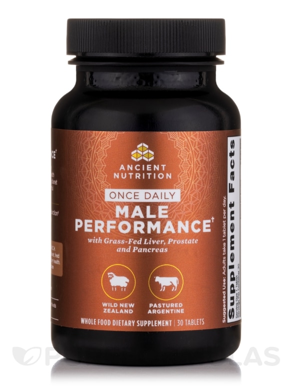 Once Daily Male Performance with Grass-Fed Liver, Prostate and Pancreas - 30 Tablets