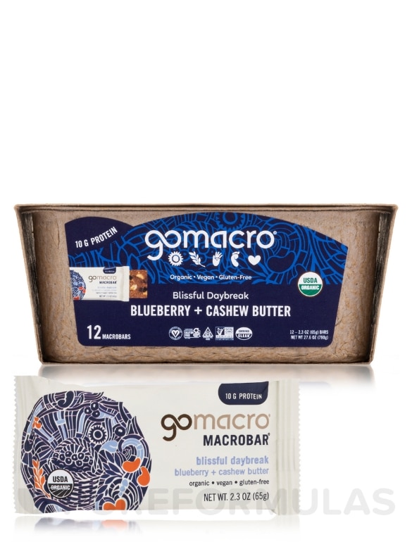 Organic MacroBar Blueberry + Cashew Butter - Box of 12 Bars