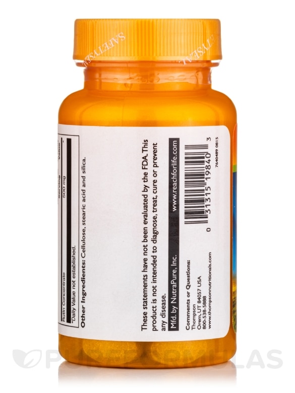 Rutin 500 mg (Natural Bioflavonoid) - 60 Tablets - Alternate View 2