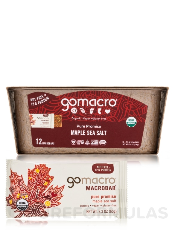 Organic MacroBar Maple Sea Salt - Box of 12 Bars
