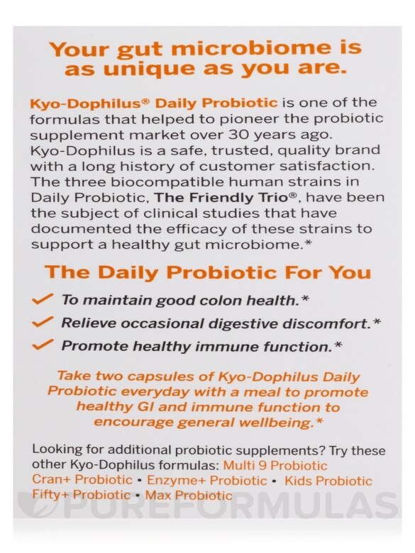 Kyo-Dophilus® Daily Probiotic - 180 Capsules - Alternate View 9