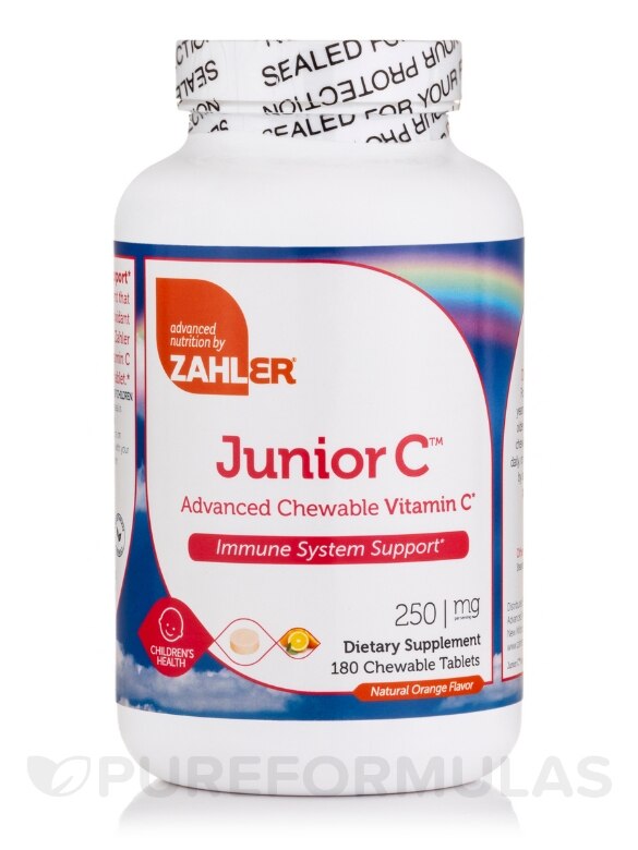 Junior C™ 250 mg, Natural Orange Flavor - 180 Chewable Tablets