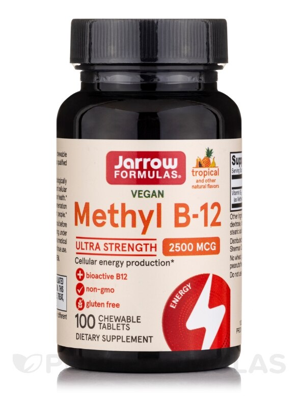 Methyl B-12 2500 mcg, Tropical Flavor - 100 Lozenges
