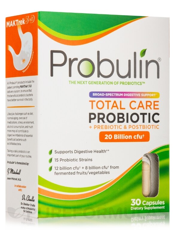 Total Care Probiotic 20 Billion CFU - 30 Capsules