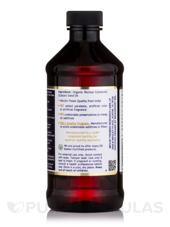 Premier Organic Castor Oil - 8 fl. oz (235 ml) - Alternate View 2