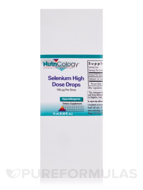 Selenium High Dose Drops - 0.5 fl. oz (15 ml) - Alternate View 3