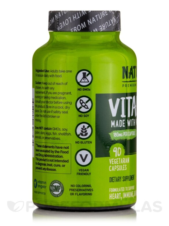 Vitamin E - 90 Vegetarian Capsules - Alternate View 4