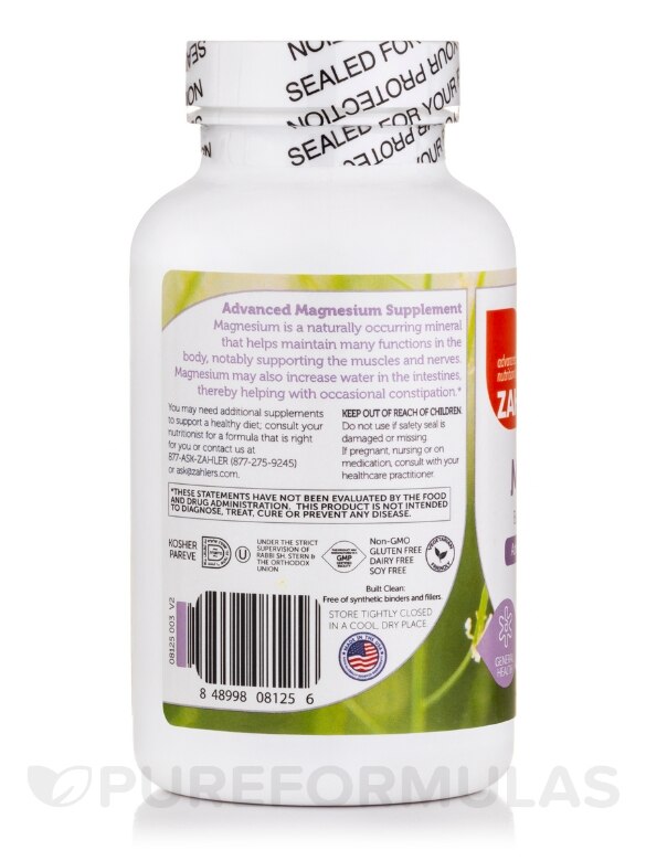 Magnesium 200 mg - 120 Capsules - Alternate View 2