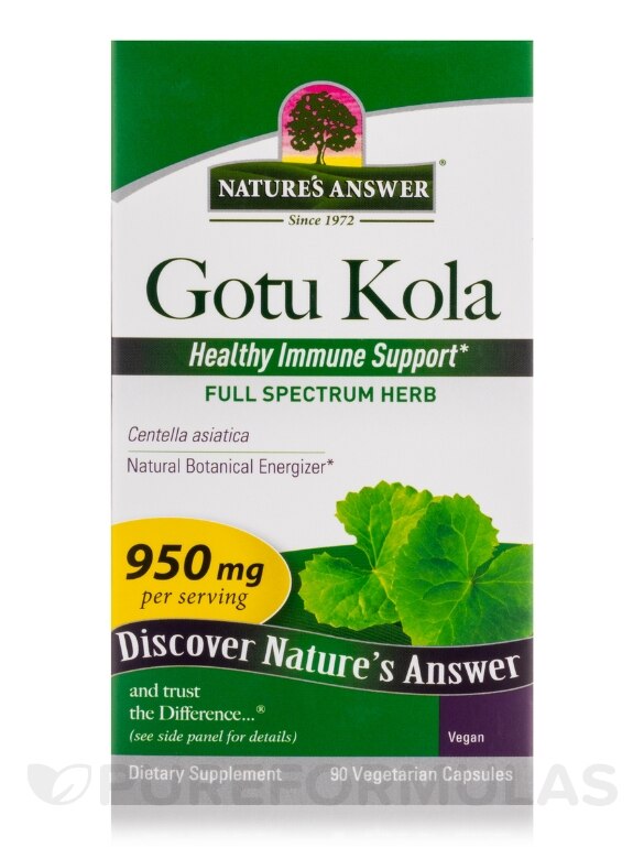 Gotu-Kola Herb - 90 Vegetarian Capsules - Alternate View 3
