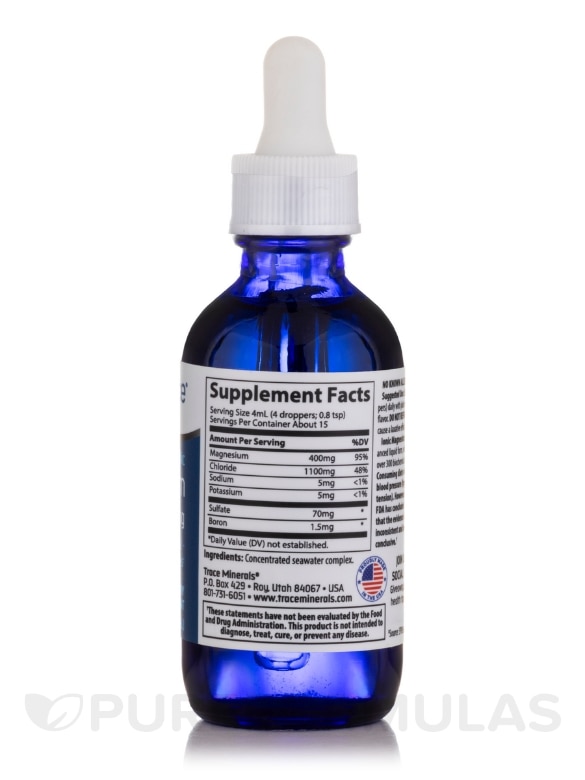 Liquid Ionic Magnesium 400 mg - 2 fl. oz (59 ml) - Alternate View 1