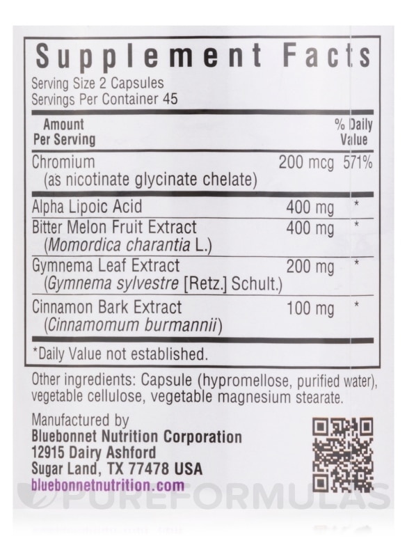 Targeted Choice® Blood Sugar Support - 90 Vegetable Capsules - Alternate View 3