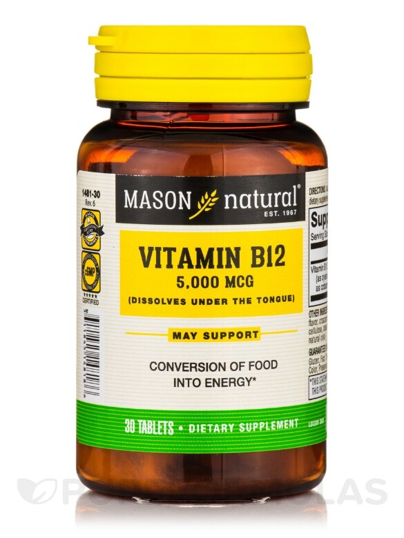 Vitamin B-12 5000 mcg - 30 Tablets
