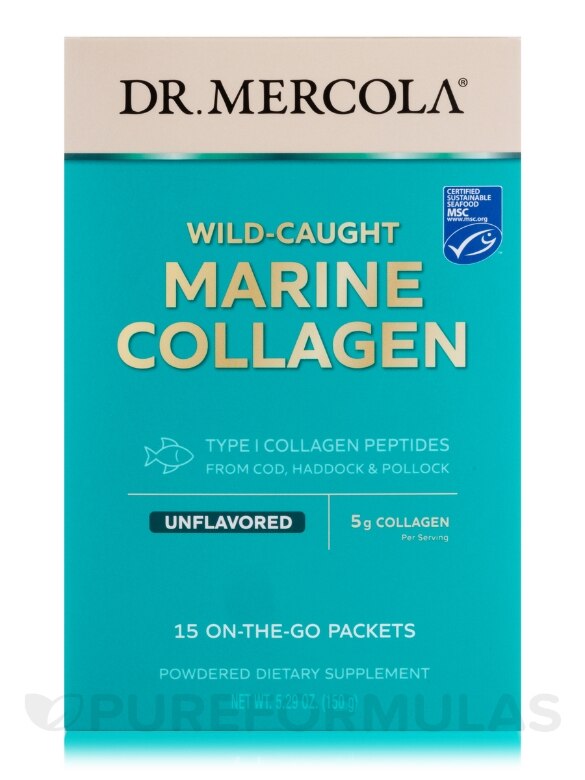Wild-Caught Marine Collagen Powder Packets, Unflavored - 5.29 oz (150 Grams) - Alternate View 3