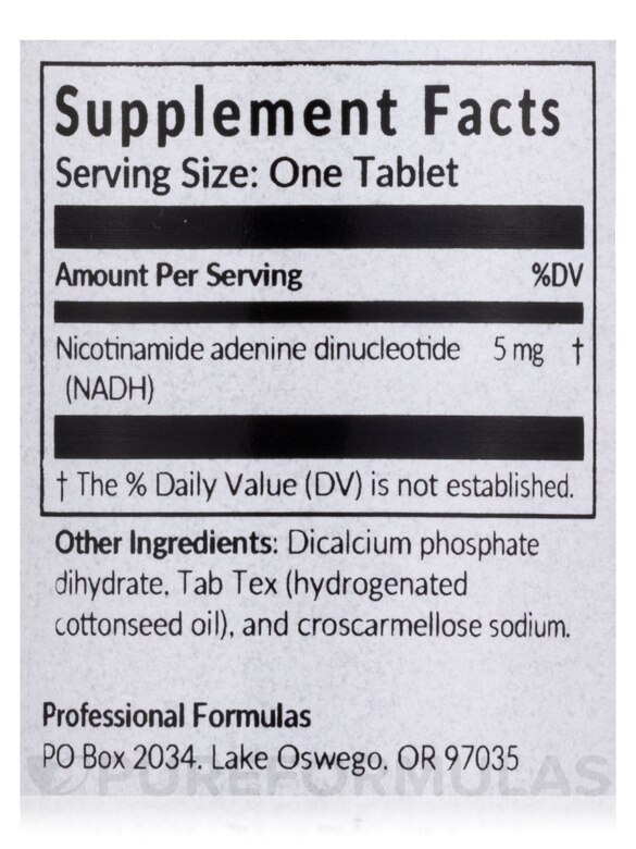 NADH - 60 Tablets - Alternate View 4