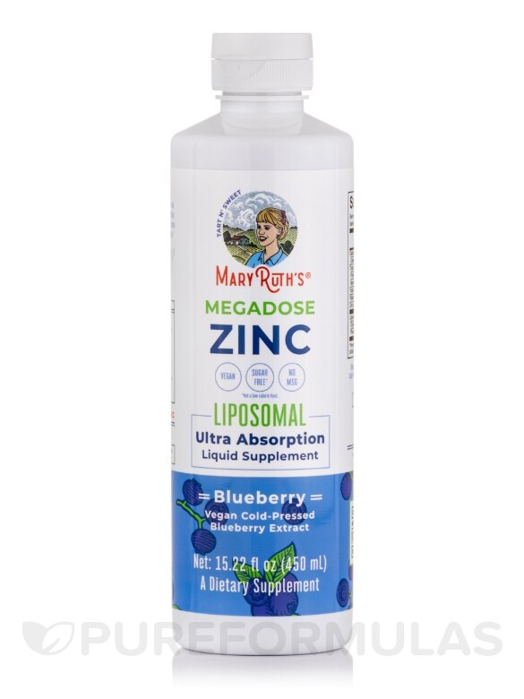 Megadose Zinc Liposomal, Blueberry Flavor - 15.22 fl. oz (450 ml)