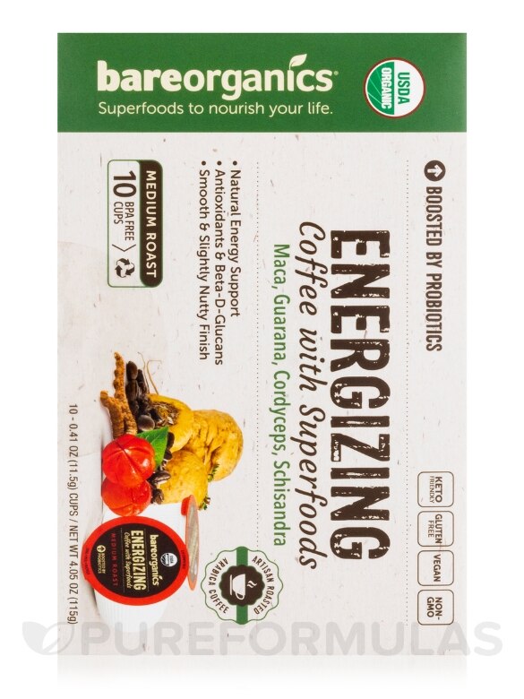 Organic Energizing Coffee with Superfoods - 10 Single-serve Cups - Alternate View 6