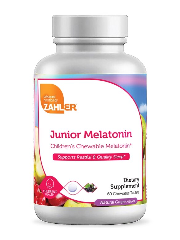 Junior Melatonin, Natural Grape Flavor - 60 Chewable Tablets