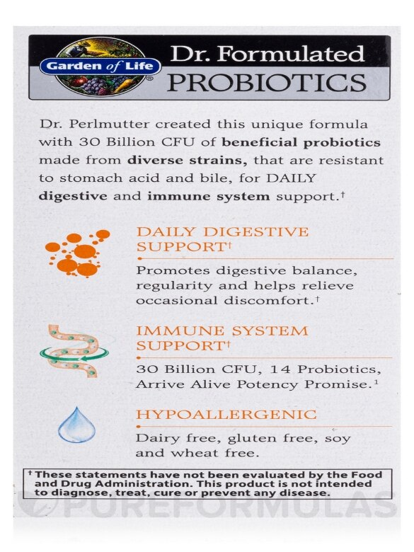 Dr. Formulated Probiotics Once Daily - 30 Vegetarian Capsules - Alternate View 9