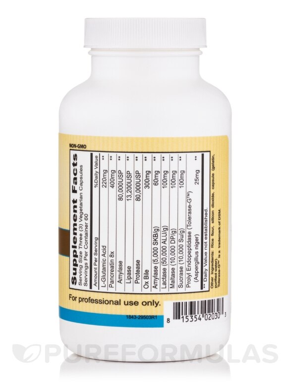 SIBOZyme™ (No HCL) - 180 Capsules - Alternate View 1