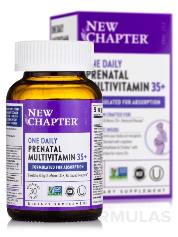 One Daily Prenatal Multivitamin 35+ - 30 Vegetarian Tablets - Alternate View 1