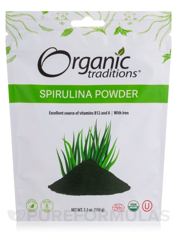 Organic Spirulina Powder - 5.3 oz (150 Grams)