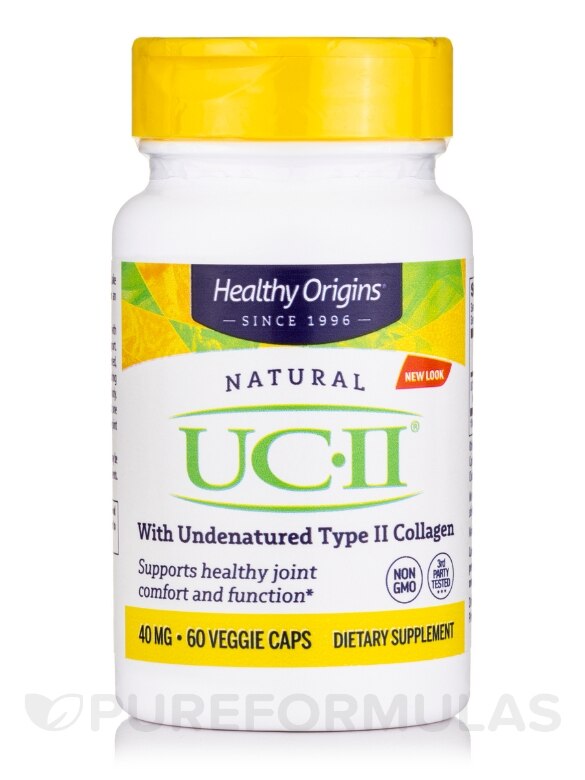 UC-II 40 mg (with Undenatured Type II Collagen) - 60 Veggie Caps