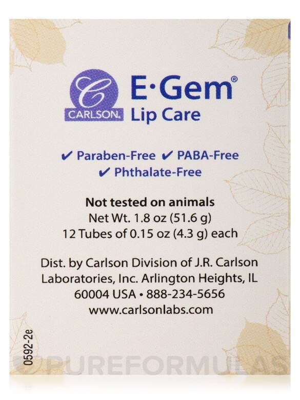 E-Gem Lip Care Box - 1 Box of 12 Tubes - Alternate View 7