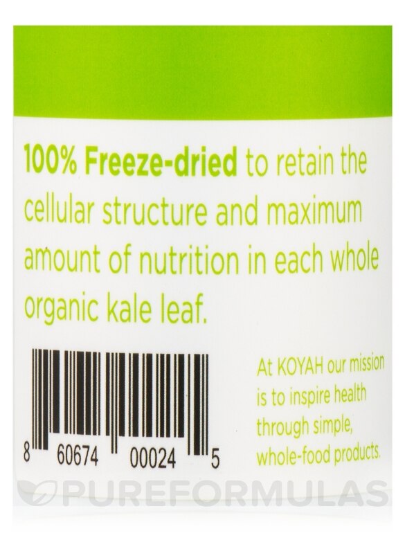 Organic Freeze-Dried Kale Powder - 2.4 oz (69 Grams) - Alternate View 6