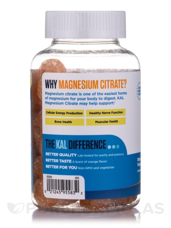 Magnesium Citrate, Orange Vanilla Flavor - 60 Gummies - Alternate View 2
