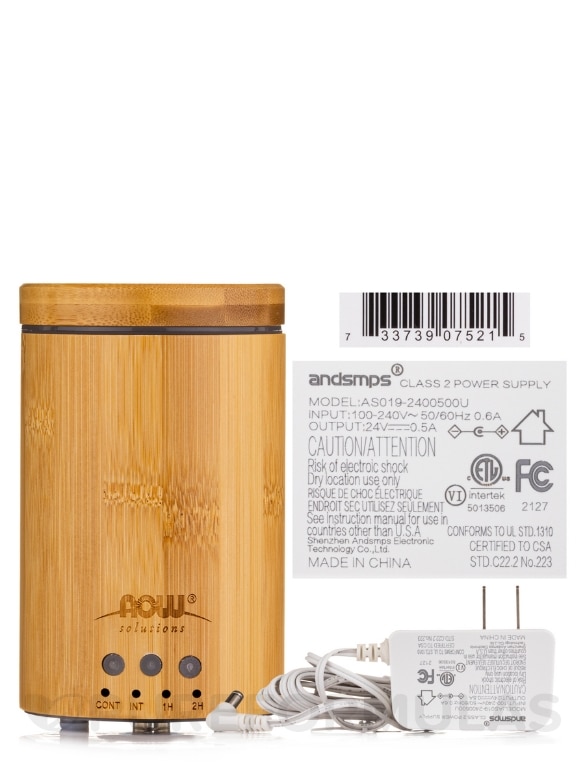 NOW® Solutions - Real Bamboo Ultrasonic Oil Diffuser - 1 Unit - Alternate View 2