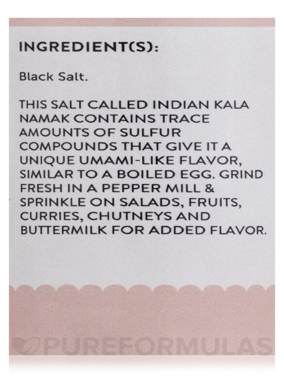 Black Salt - Fine Ground - 4.5 oz (127 grams) - Alternate View 4