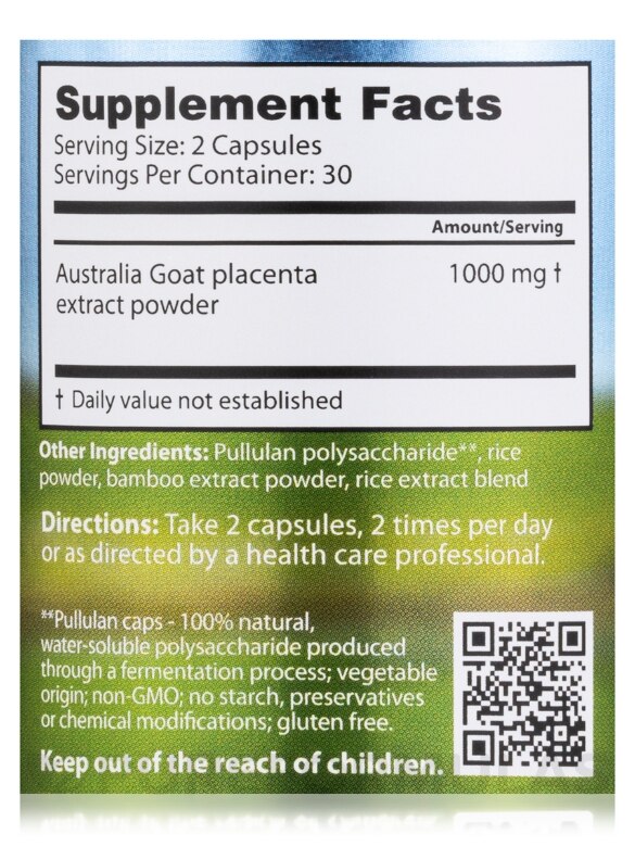 Goat Placenta - 60 Capsules - Alternate View 3