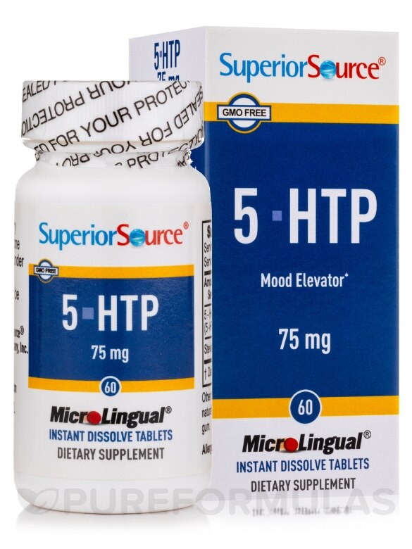 5-HTP 75 mg - 60 MicroLingual® Tablets - Alternate View 1