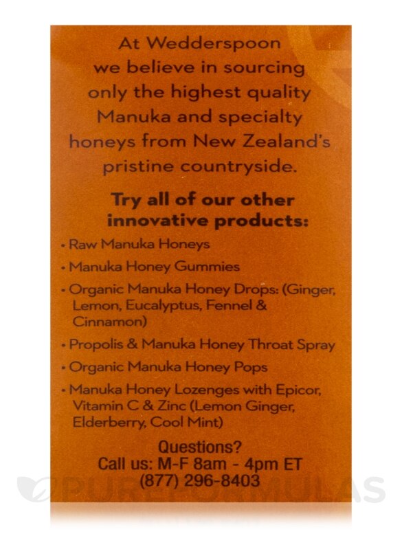 Organic Manuka Honey Drops - Honey with Echinacea - 4 oz (120 Grams) - Alternate View 7