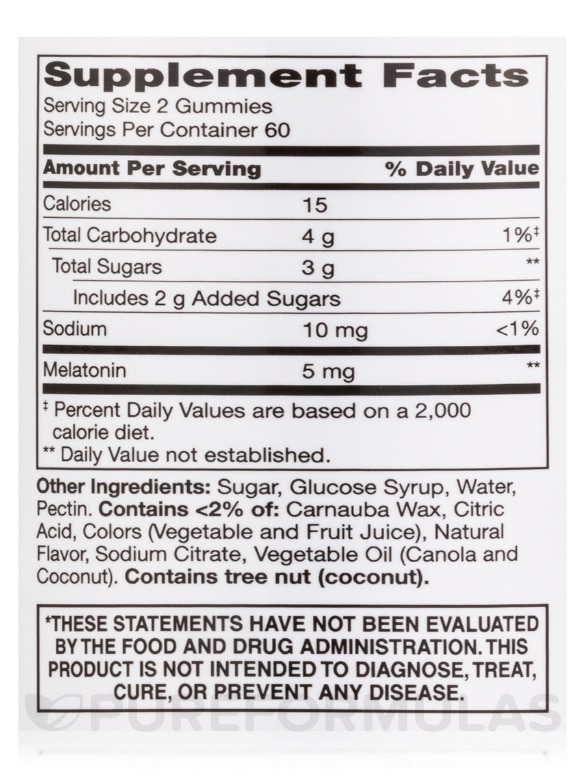  Strawberry Flavor 5 mg - 120 Vegetarian Gummies - Alternate View 1