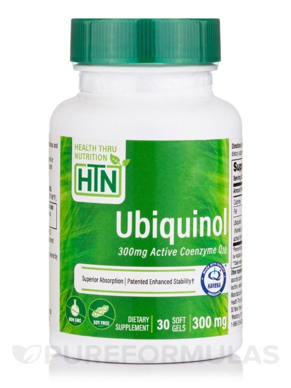 Ubiquinol (Kaneka™) CoQ-10 300 mg - 30 Softgels