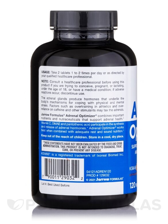 Adrenal Optimizer® - 120 Tablets - Alternate View 2