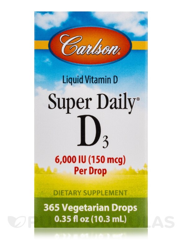 Super Daily® D3 6000 IU (150 mcg) - 365 Drops (0.35 fl. oz / 10.3 ml) - Alternate View 3