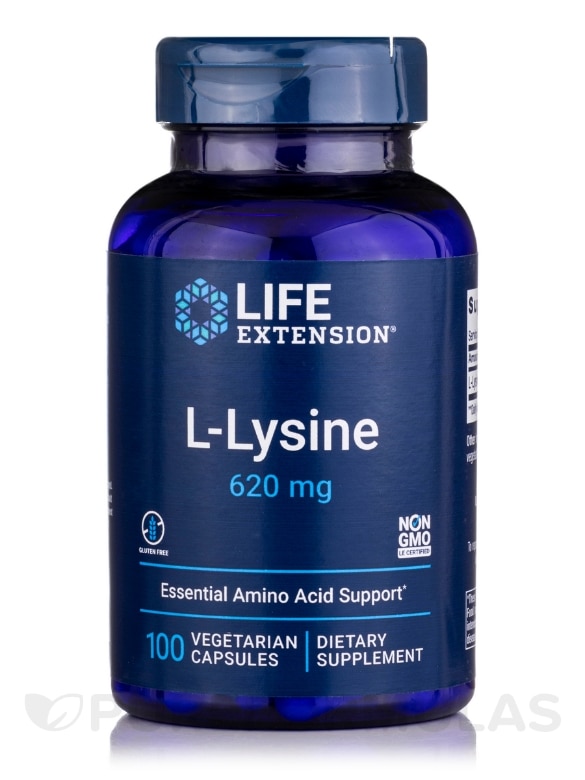 L-Lysine 620 mg - 100 Vegetarian Capsules