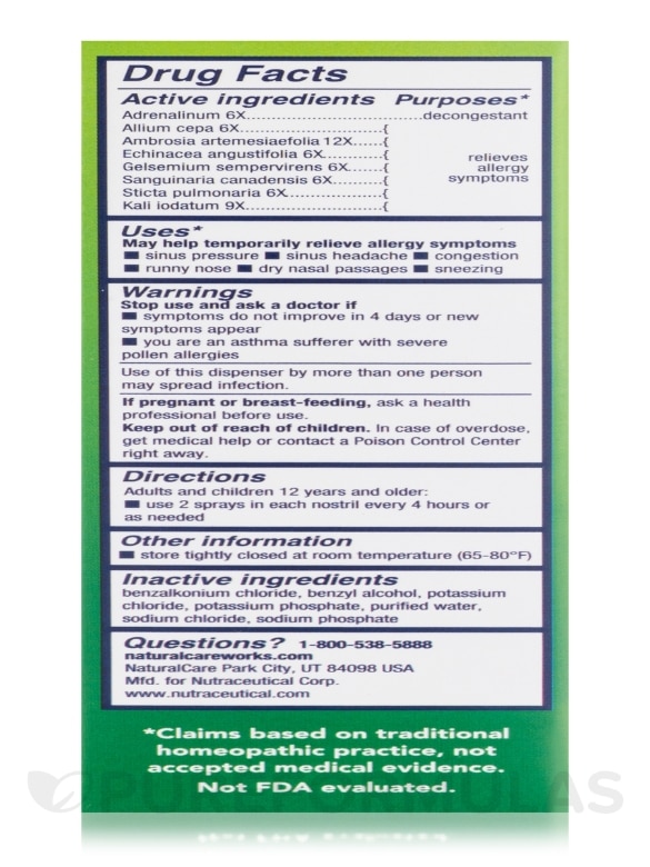 bioAllers Allergy Nasal Spray - 0.8 fl. oz (24 mL) - Alternate View 8