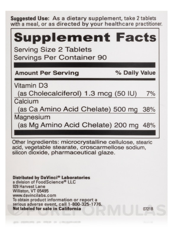 Cal Mag - 180 Tablets - Alternate View 3