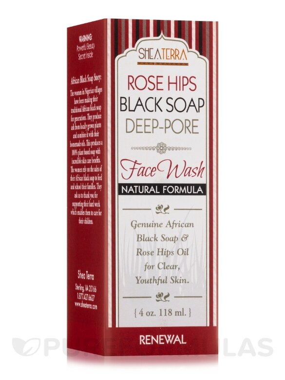 Rose Hips Black Soap Deep Pore Facial Wash - 4 oz (118 ml)
