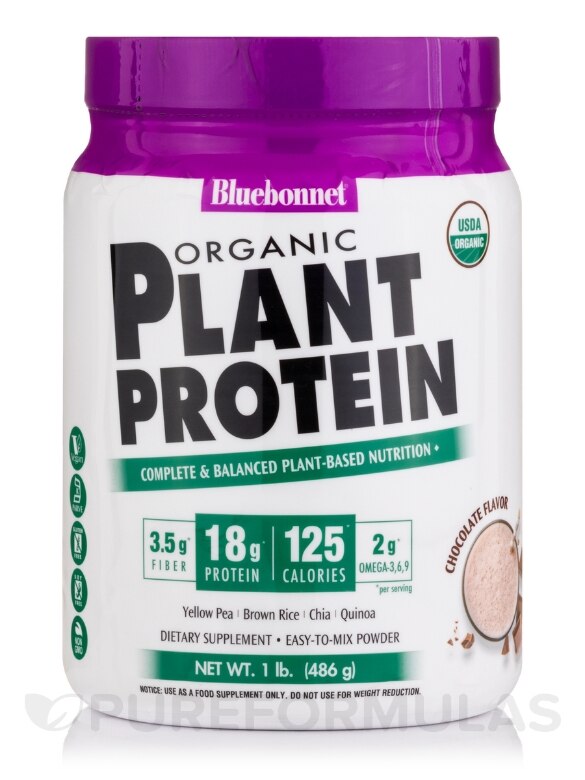 Super Earth® Organic Veggie Protein Powder, Chocolate Flavor - 1 lb (486 Grams)