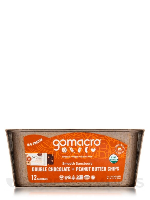 Organic MacroBar Double Chocolate + Peanut Butter Chips - Box of 12 Bars - Alternate View 2