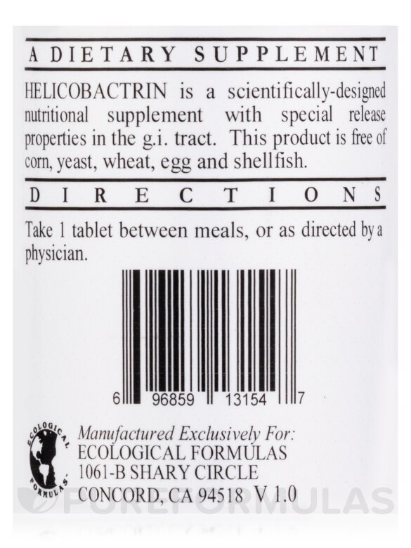 Helicobactrin (Gastric Formula) - 60 Tablets - Alternate View 4