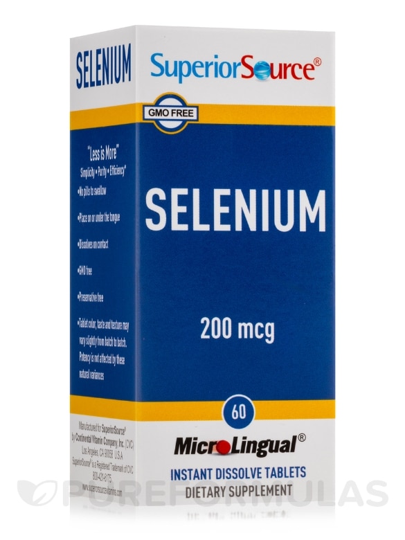 Selenium 200 mcg - 60 MicroLingual® Tablets