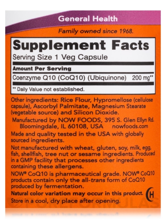 CoQ10 200 mg - 60 Veg Capsules - Alternate View 3
